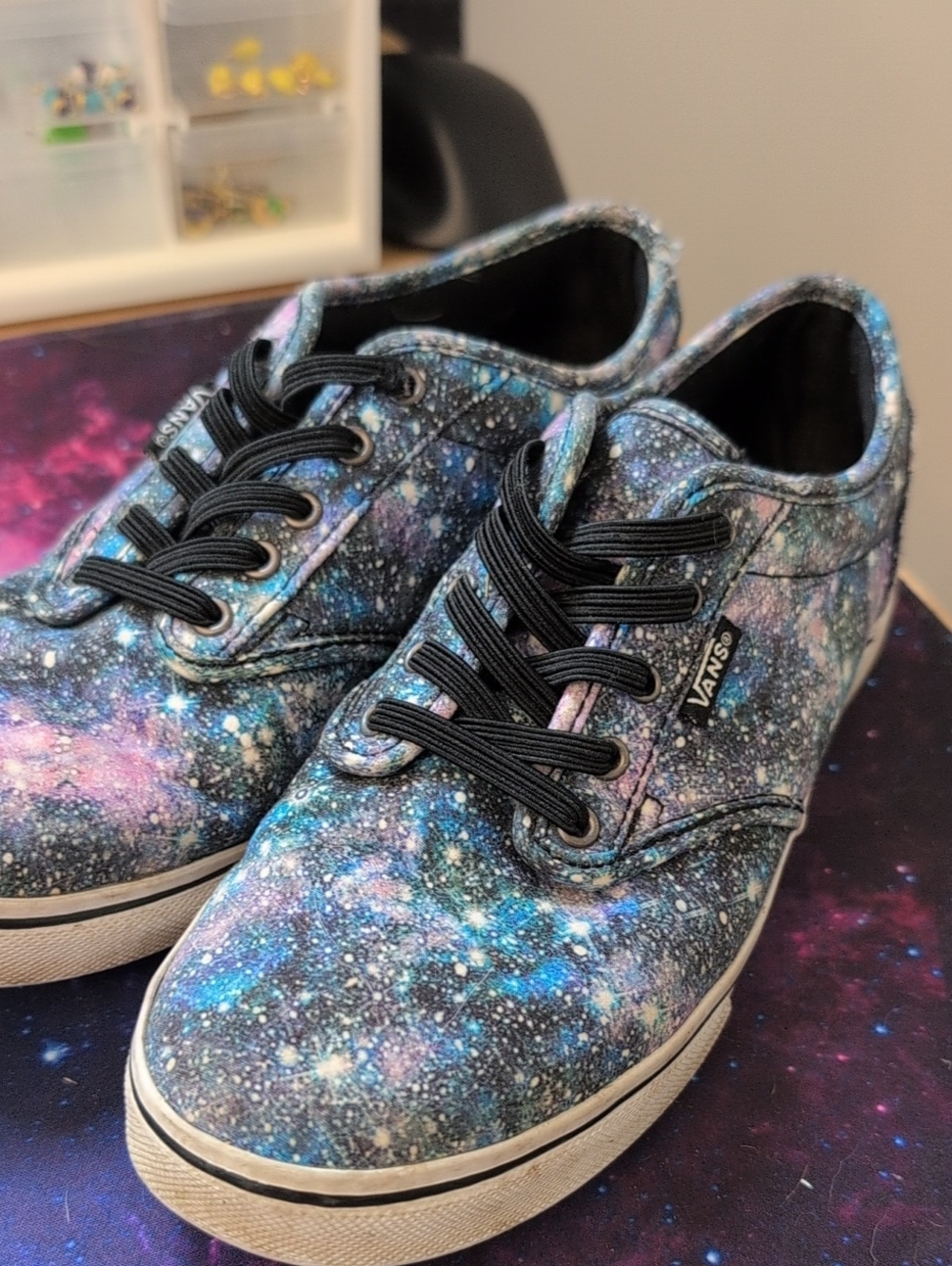 Vans Galaxy Canvas Sneakers - Black, Blue, Purple